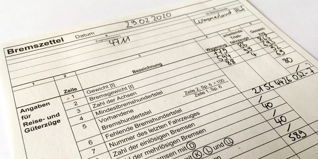 Übungsaufgaben Bremsberechnung Güterzug